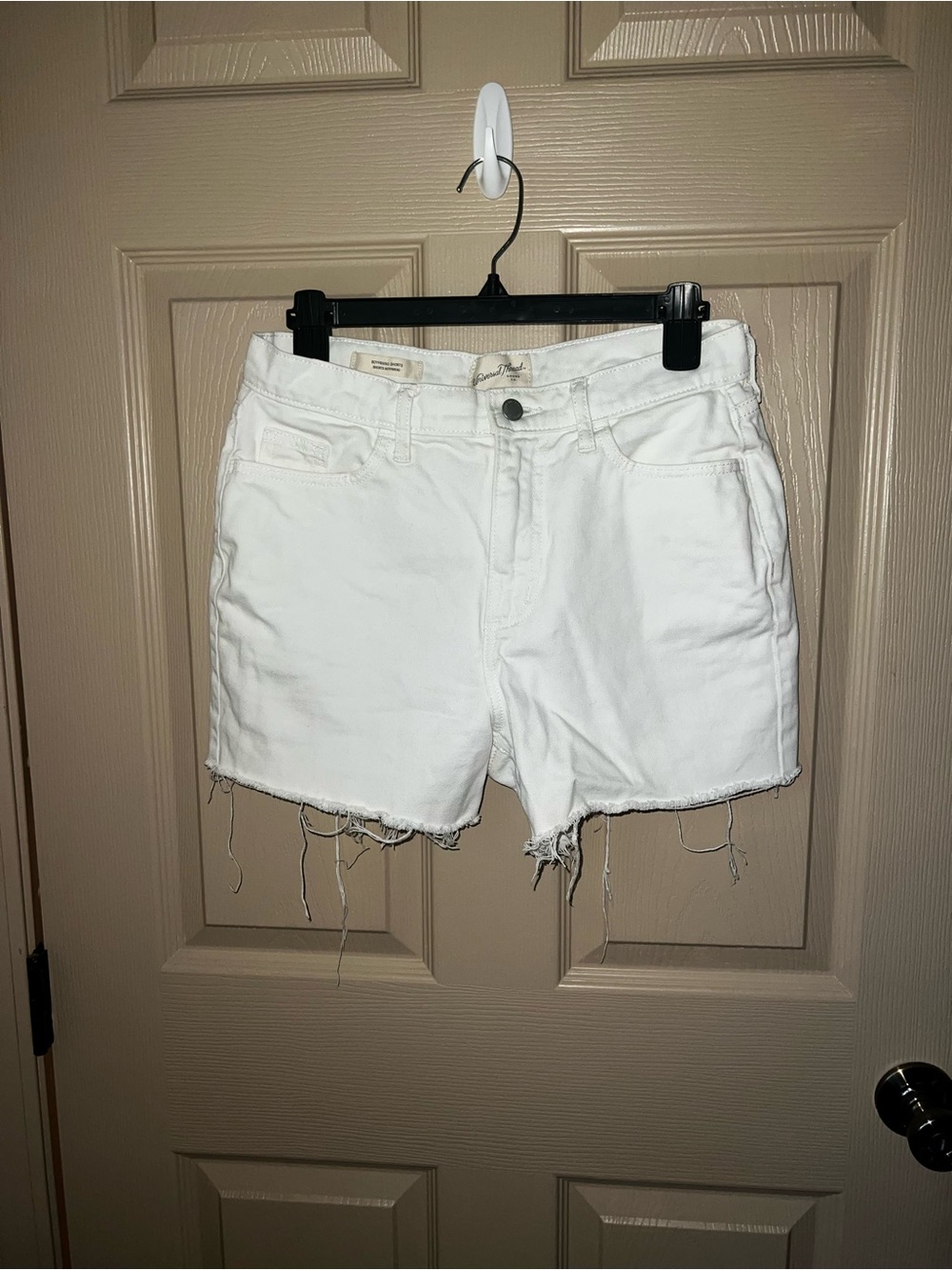 Universal Thread White Denim Frayed Cutoff Shorts